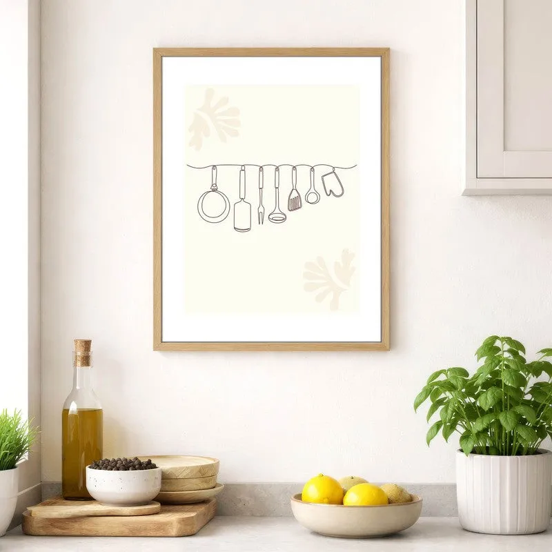Linear Tool Archival Canvas Wall Art - Brown media 4