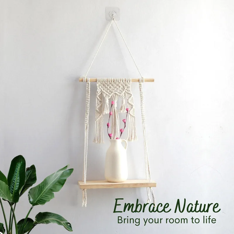 Hokona Macrame Wall Shelf media 3