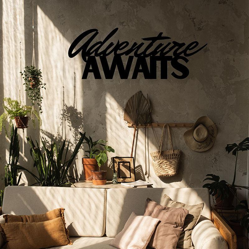 Adventure Awaits Iron Wall Accent