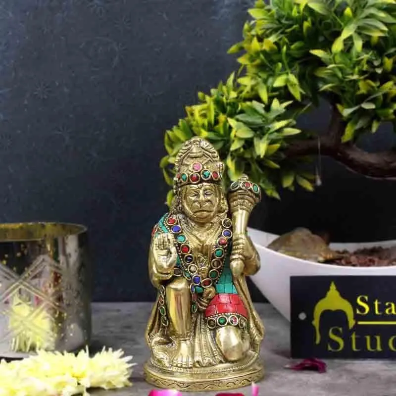 Handpainted Hanuman Idol media 1