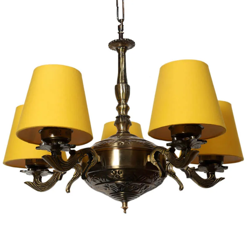 Magi Conical Golden Antique Ceiling Lamp media 3