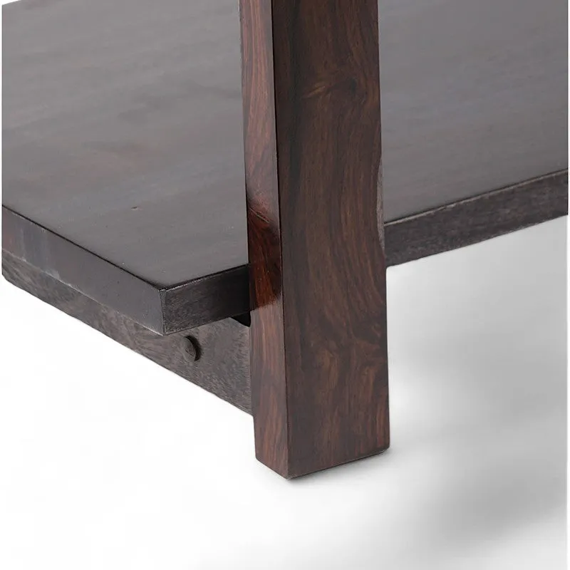 Xynex Sheesham Wooden Center Table - Dark Brown media 7