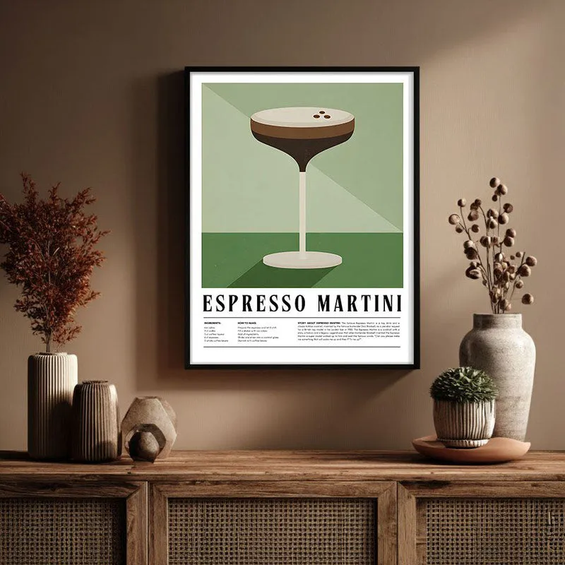 Java Martini Framed Canvas Wall Painting media 3