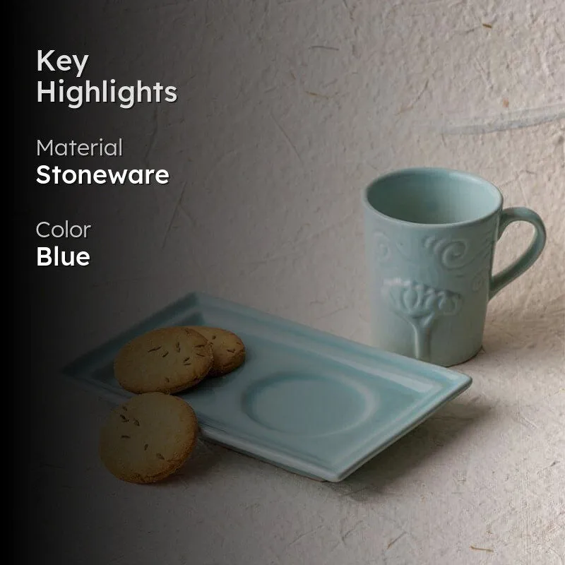 Arora Serveware Combo (Sky Blue) - Four Piece Set media 2