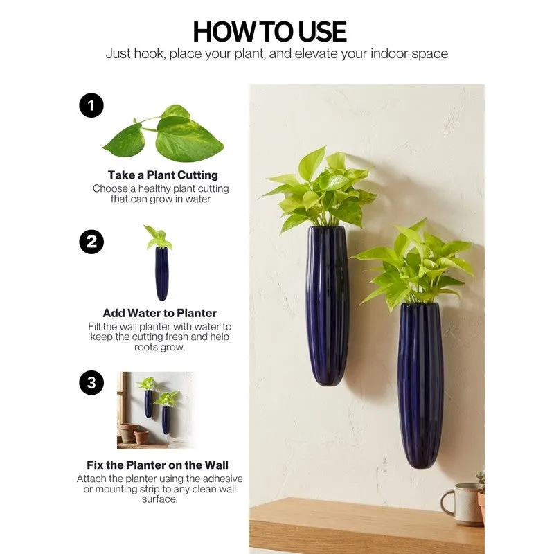 Yloria Pots & Planters (Blue) - Set Of Two media 5