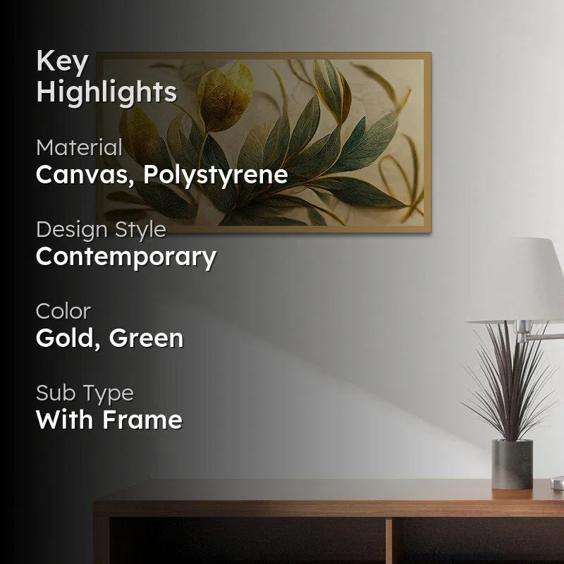 Silvera Flora Wall Painting With Frame media 2