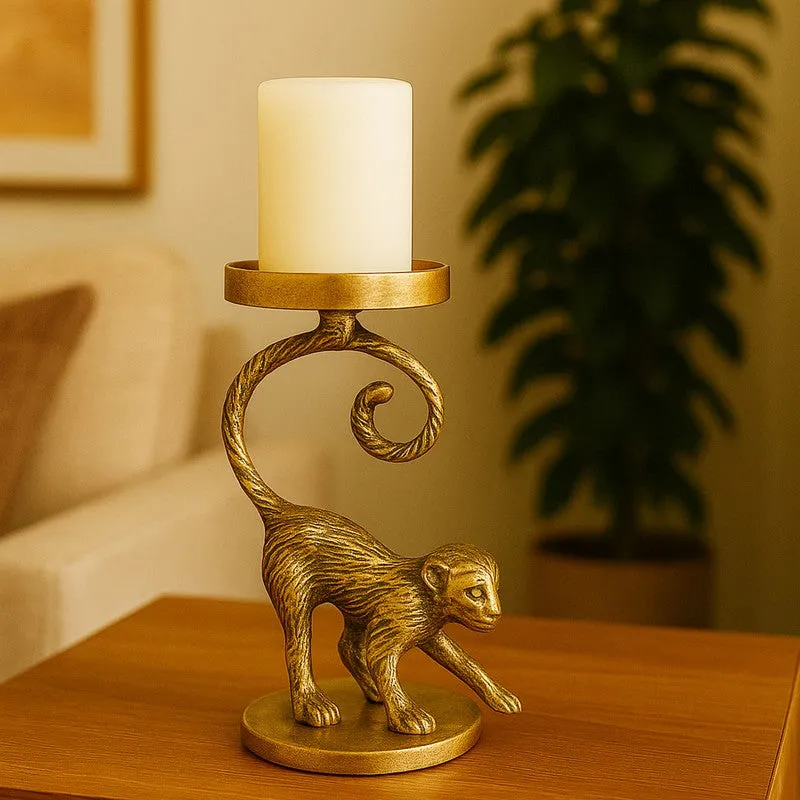 Golden Monkey I Candle Holder media 3