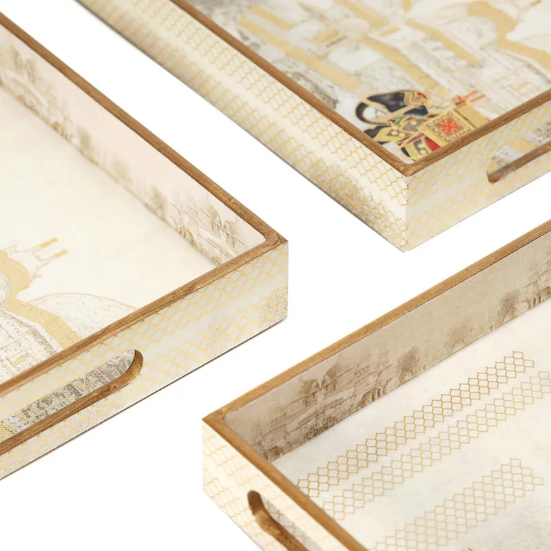 Darbar Parade Enamel Coated Serving Tray - Set Of Three media 4