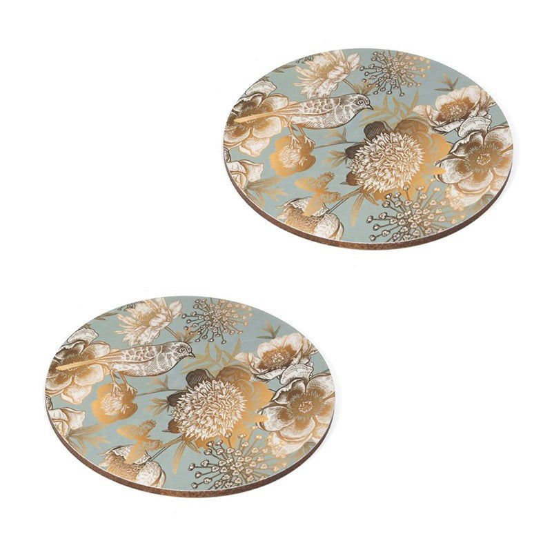 Golden Fleur Enamel Coated Trivet - Set Of Two media 4