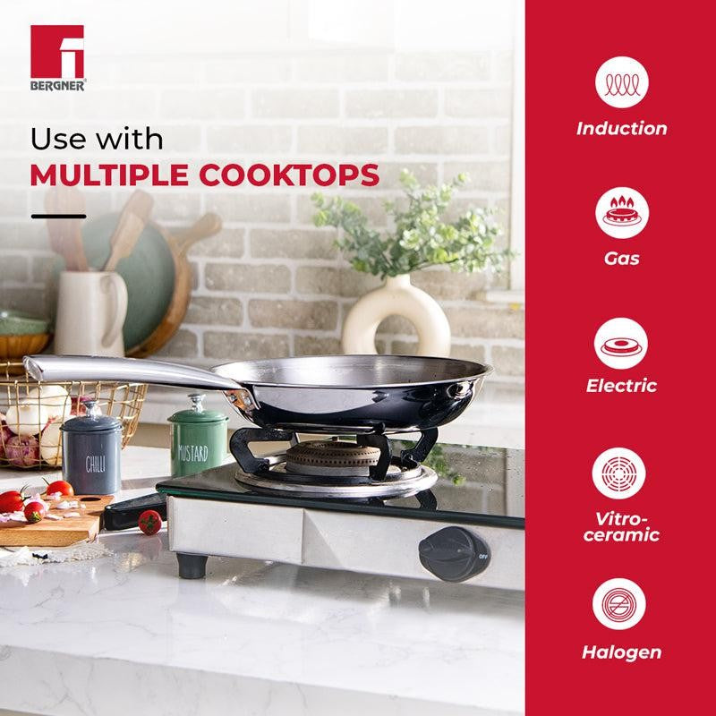 Bergner Induction Safe Frying Pan - 1000 ml/8 Inches media 5