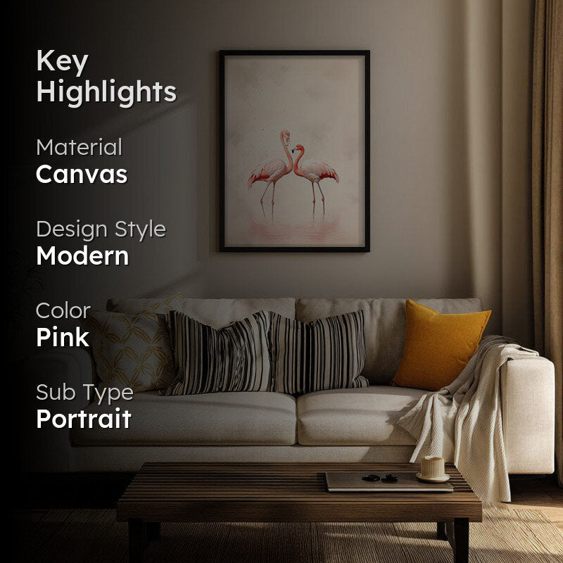 Flamingo Flo Wall Art - Black Frame media 2