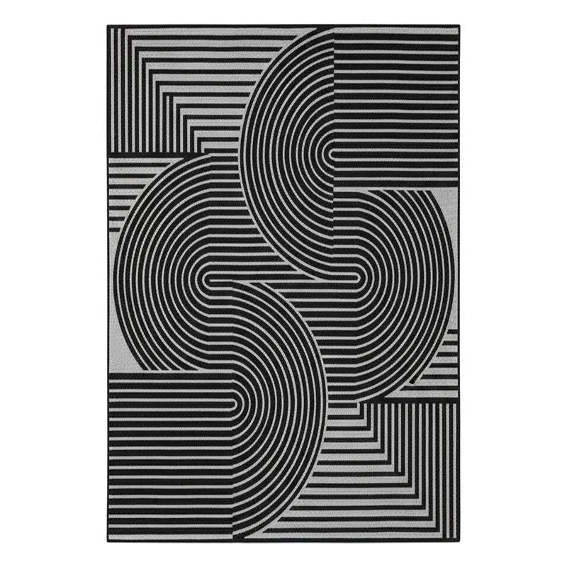 Icaria Non-Anti Skid Nylon Dhurries - Grey & Black media 5
