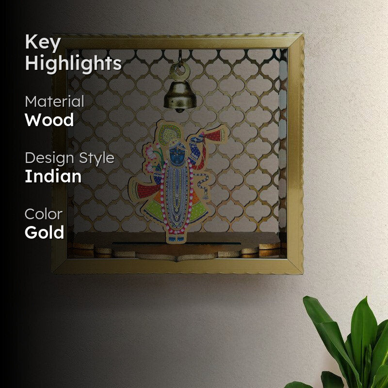 Krishna Deva Wall Mounted Mandir media 2