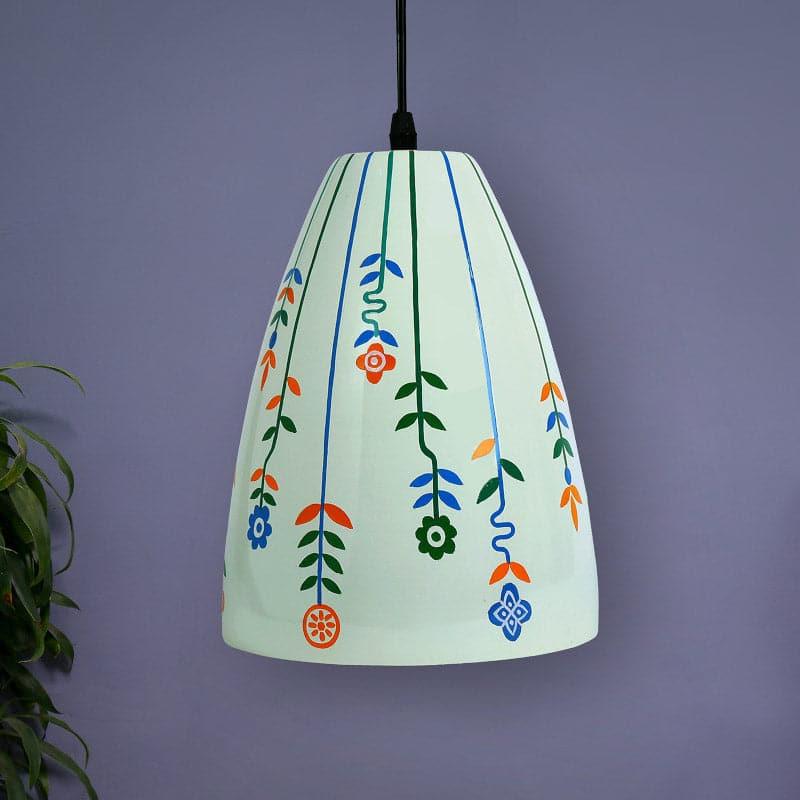 Flora Float Hand Painted Glass Ceiling Lamp media 3