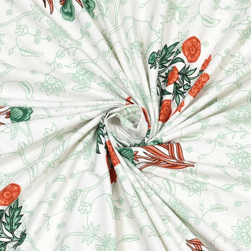 Desiis Cotton Bedsheet (Red,Green) - 240 TC media 5