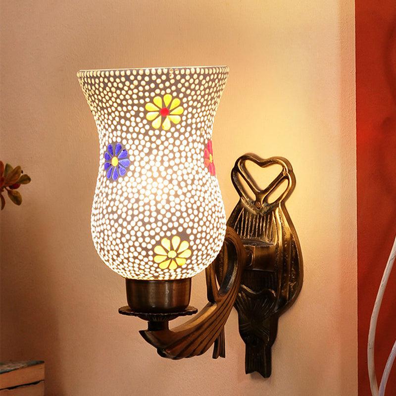 Adva Love Gleam Mosaic Glass & Metal Wall Lamp