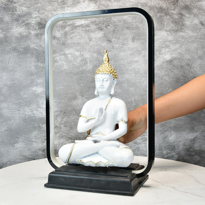 Blessing Buddha Resin Showpiece media 6