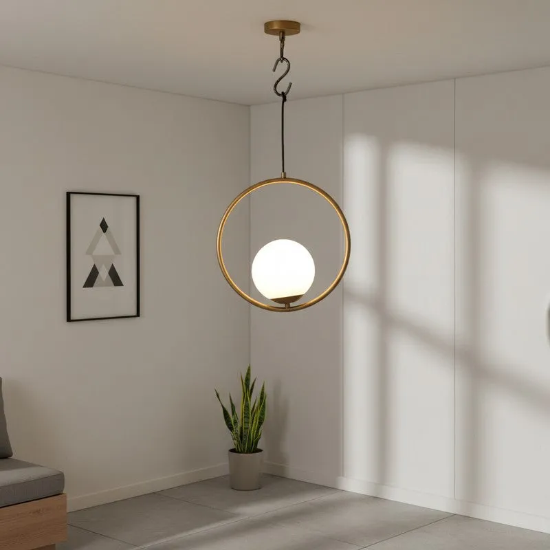 Halo Ring Glass Ceiling Lamp media 1