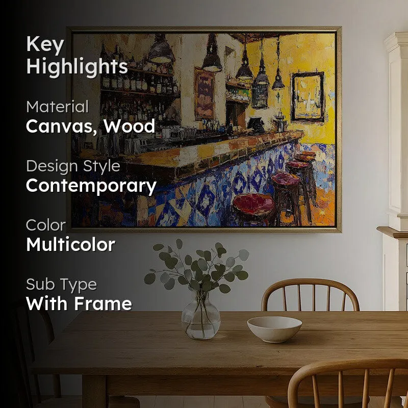 Rhythmic Canvas Wall Painting With Frame media 2