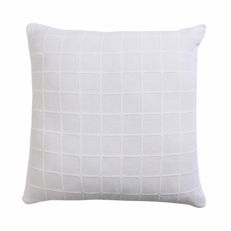Sicily Light Solid Cotton Cushion Cover (White) - Set Of Two media 3