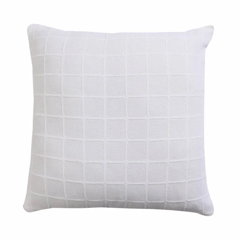Sicily Light Solid Cotton Cushion Cover (White) - Set Of Two media 3