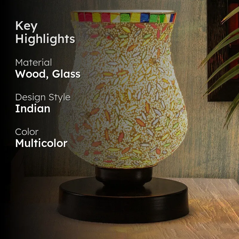 Lunalor Mosaic Glass Table Lamp - Multicolor media 2
