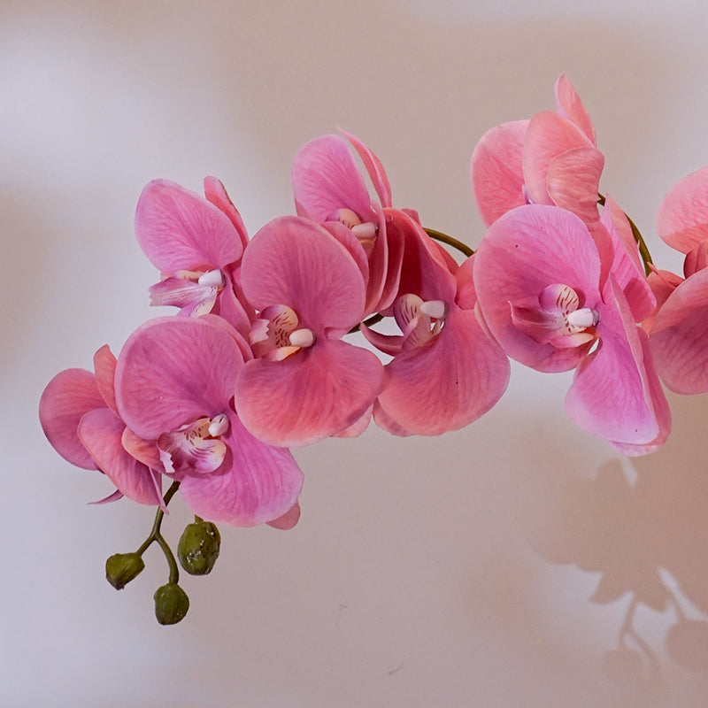 Faux Orchid Flower Stick (Wine) - 32 CM media 3