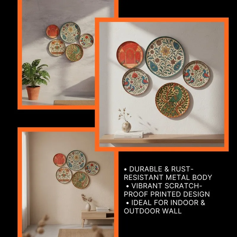 Floral Raga Wall Plates - Set of Five media 8
