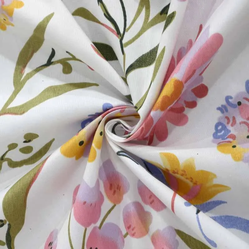 Luxe Florals Printed Bedsheet - 150 GSM media 5