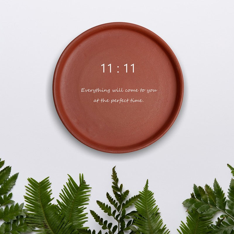 Angel Number Terracotta Wall Plate