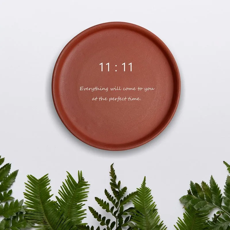 Angel Number Terracotta Wall Plate media 1