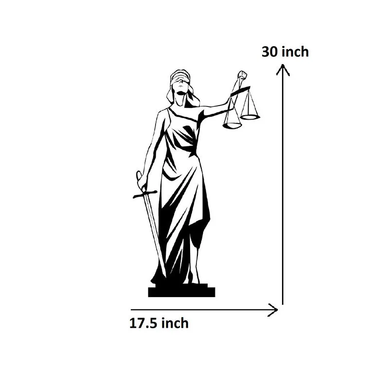Lady Justice Court Of Law Black Iron Wall Accent media 5
