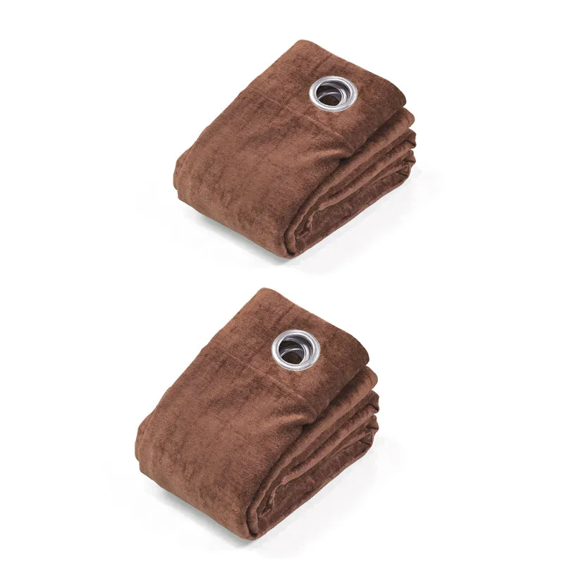 Saral Home Auriels Blackout Curtain (Brown) - Set Of Two media 6