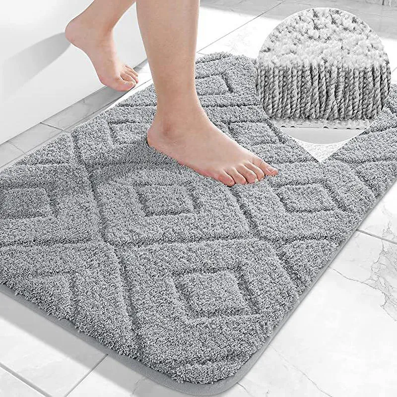 Zella Anti Skid Bath Mat (Grey) - Set Of Four media 3