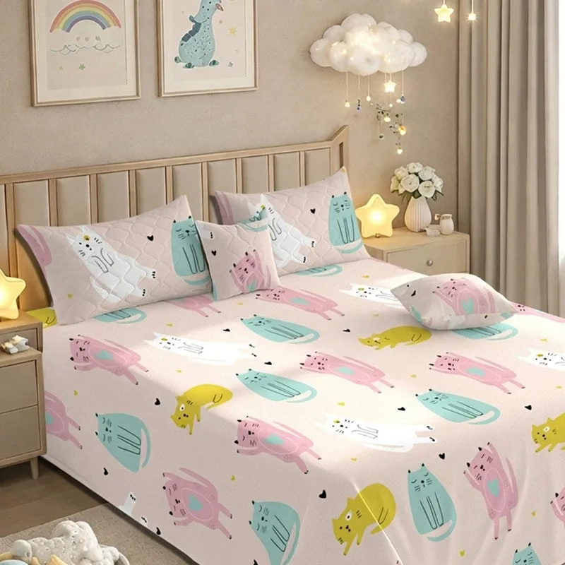 Colorful Cat GlaceCotton Kids Bedding Set (180 GSM) - Five Piece Set media 4