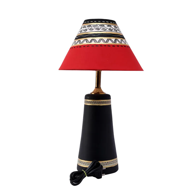 Soma Warli Painted Table Lamp - Multicolor media 6
