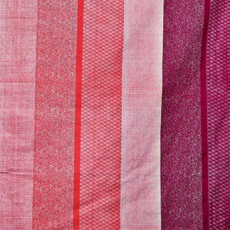 Swayam Yela Pastel Stripe Cotton Bedsheet (Pink) - 160 TC media 4