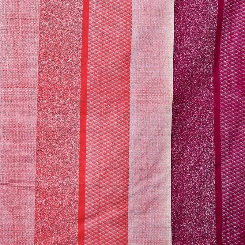 Swayam Yela Pastel Stripe Cotton Bedsheet (Pink) - 160 TC media 4