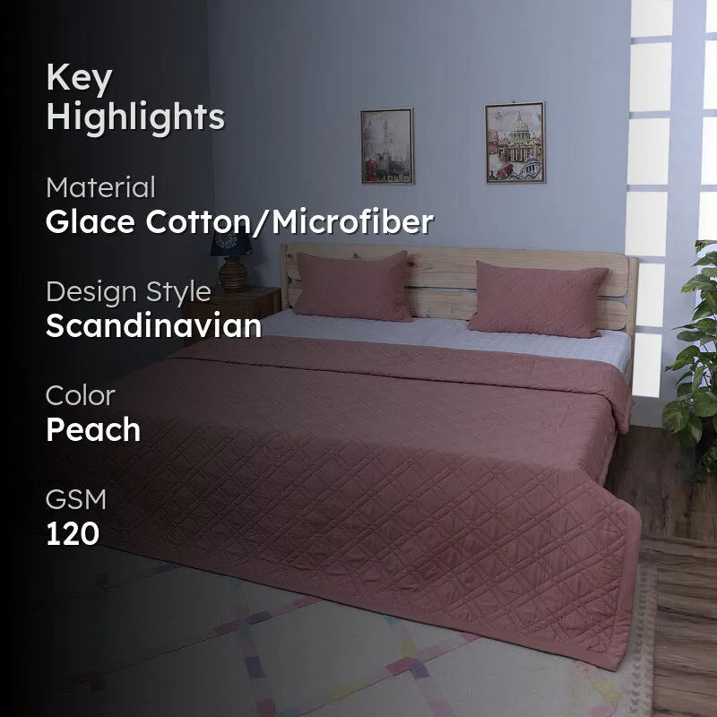 Jisha Microfiber Bedcover - Peach media 2