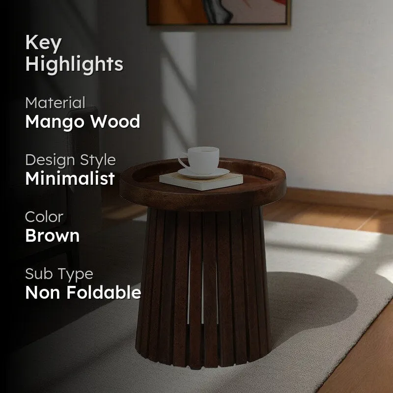 UrbanNest Mango Wood Side & Bedside Tables - Brown media 2