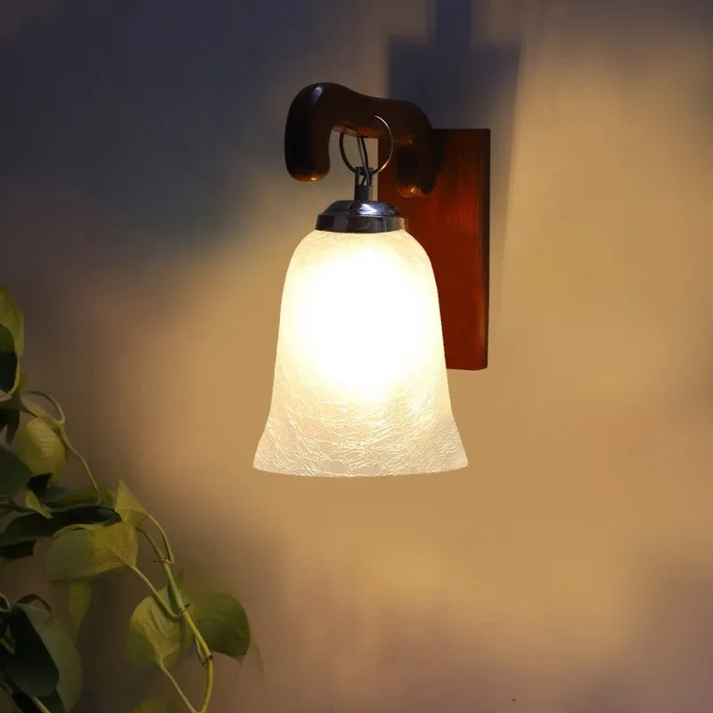 Crystal Bloom Curved Base Glass Wall Lamp media 5