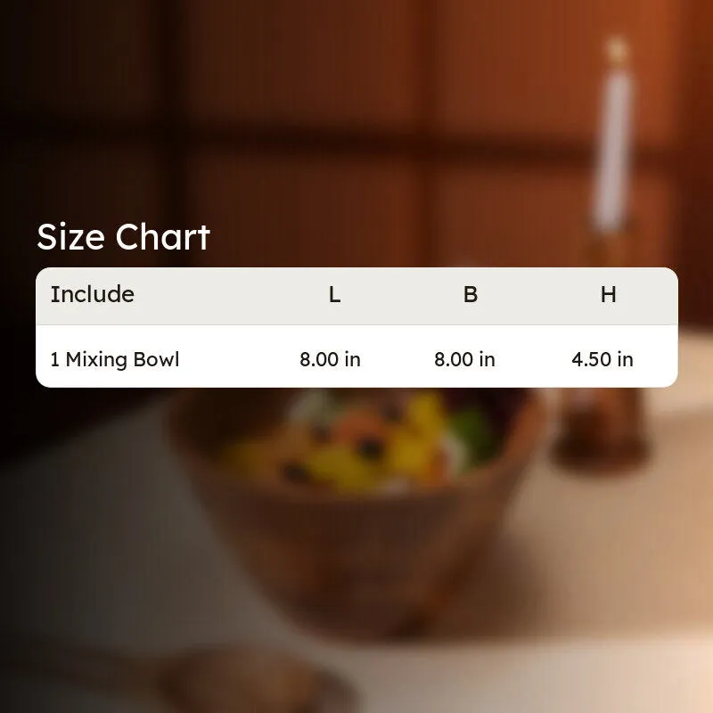 Natural Wood Mixing Bowl - 1325 mL media 9