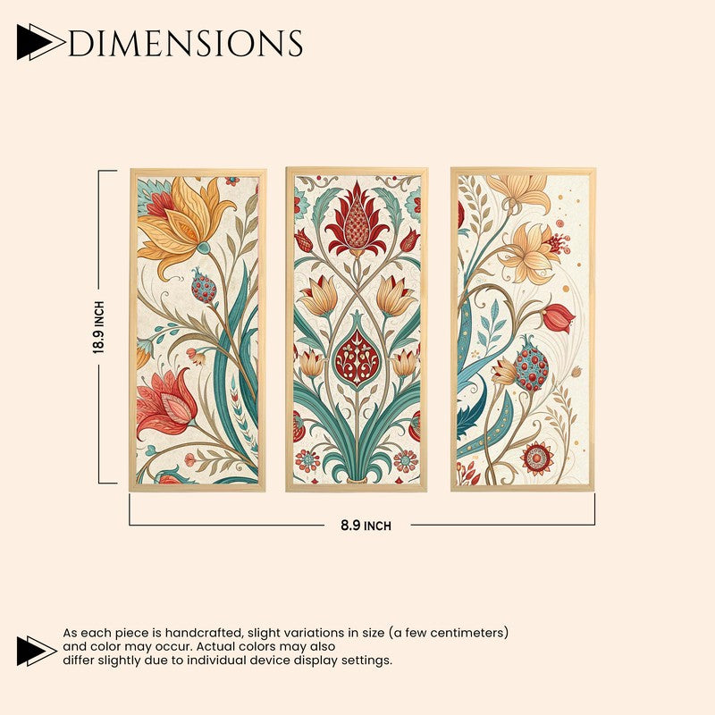 Blossomora Wall Painting - Set Of Three media 8