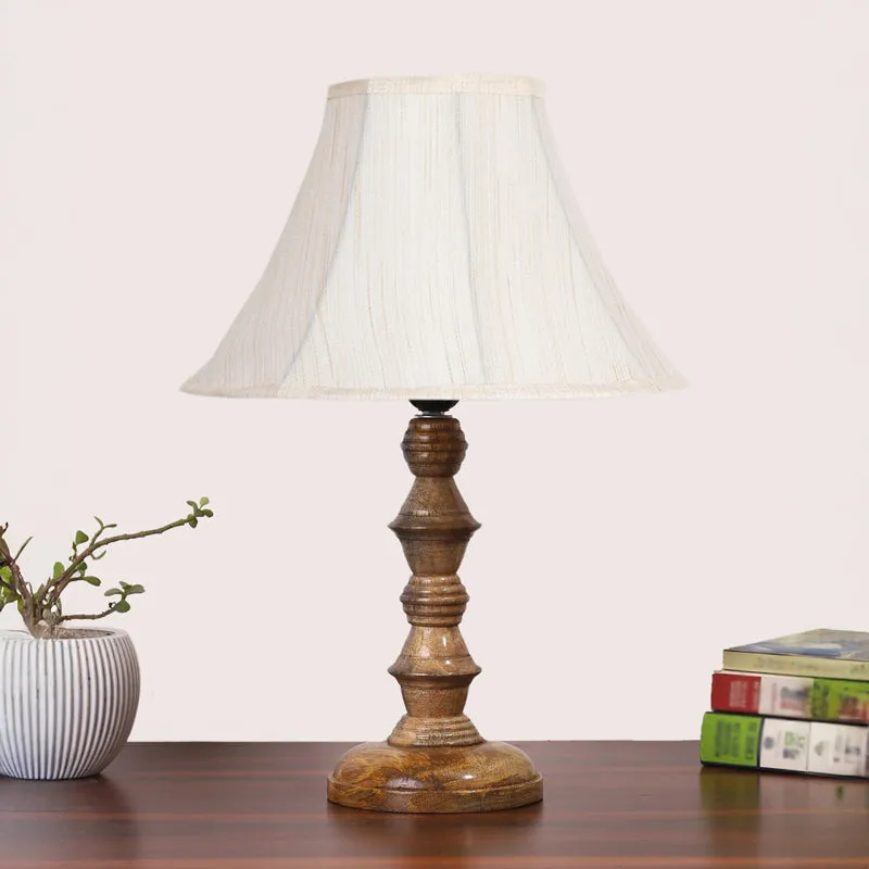 Twistra II Timber Wooden Table Lamp - White,Brown media 3
