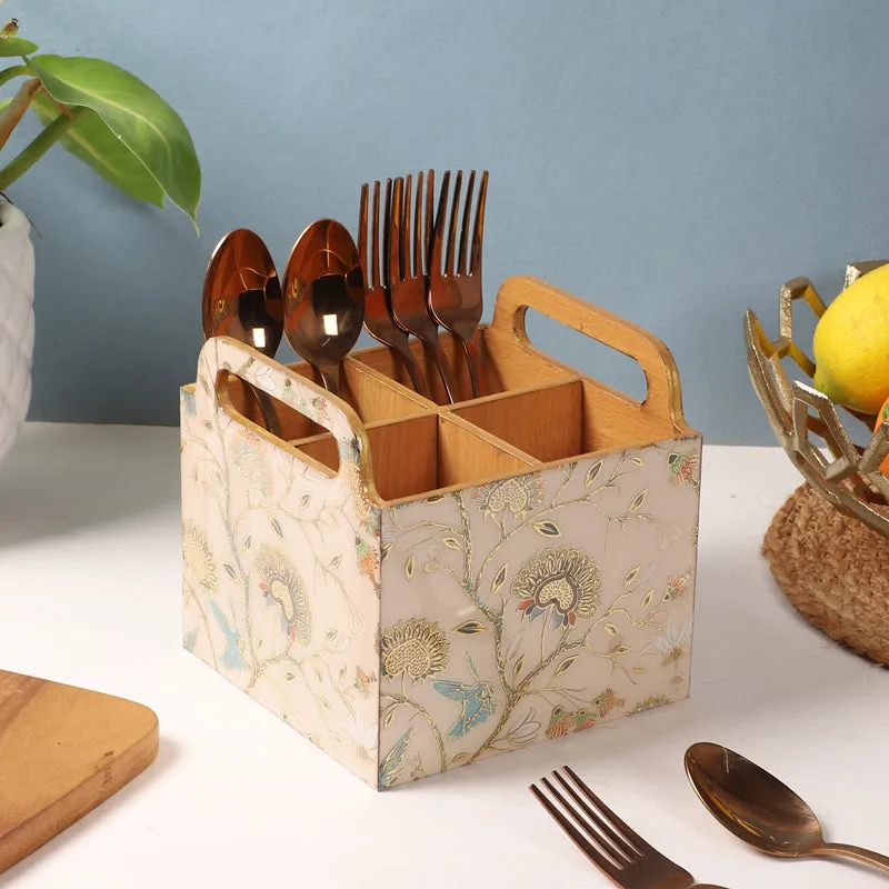 Blossom Glow Four-Compartment Cutlery Stand media 1