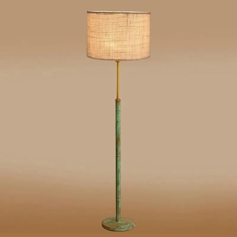 Vintage Glow Wooden Floor Lamp - White media 6
