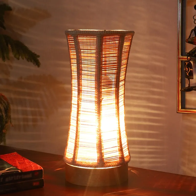 Wavira Bamboo Curve Table Lamp - Beige media 1