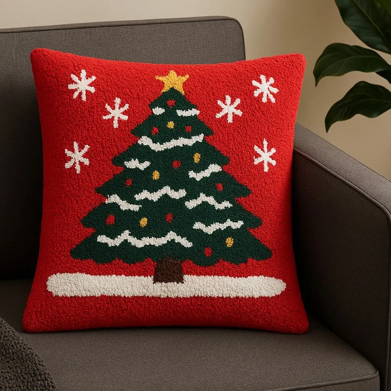 Frosted Pine Ruby Christmas Cushion Cover media 1