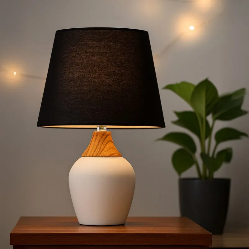 GlowEdge Ceramic Table Lamp - Black media 1