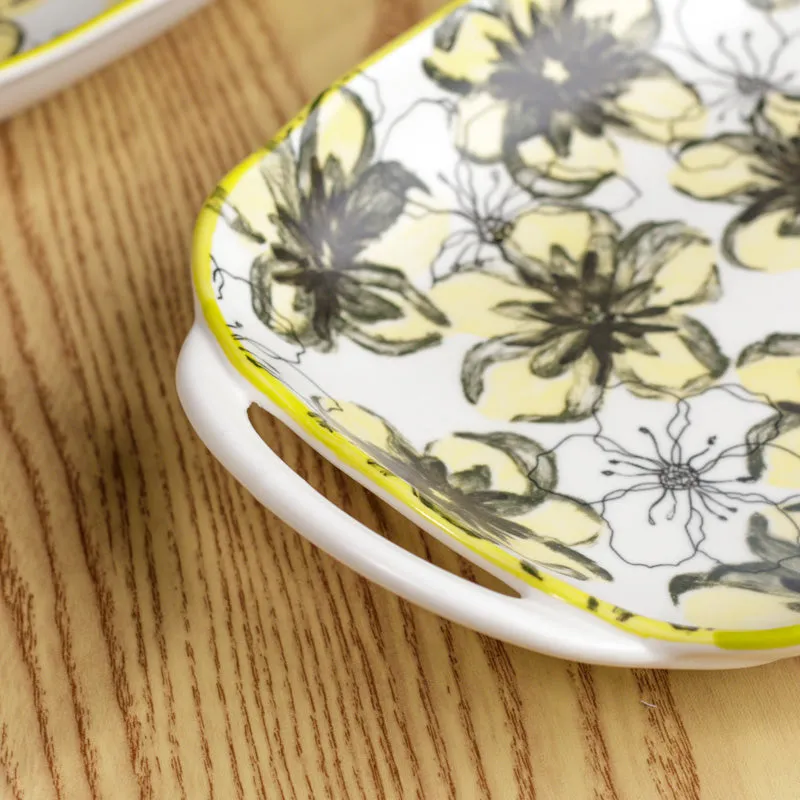 Tropical Leaf Porcelain Platter - Four Piece Set media 5